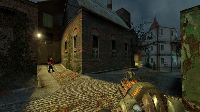 NVIDIA RTX kapalı örneğinde aynı Half-Life 2 sokağı
